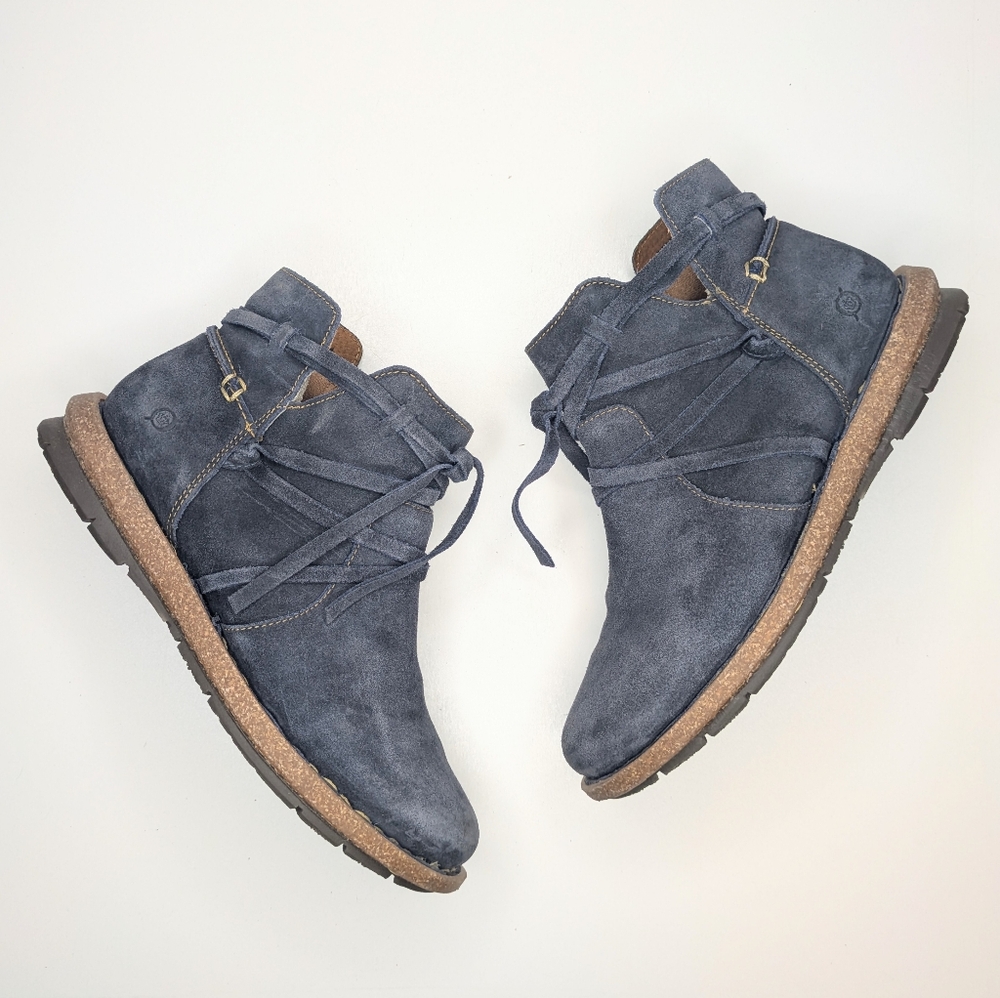 Born Dark Blue Ankle Booties - Picture 2 of 9